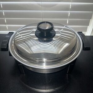 Healthy Gourmet Liquid Core Electric Skillet Stainless Steel USA 11", 5qt